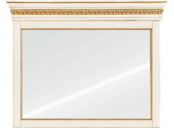 Зеркало настенное «Милана 9» П265.09 (слоновая кость с золочением)