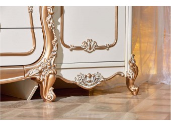 Туалетный столик с зеркалом Орнелла (крем,шампань)