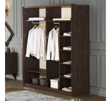 Четырехдверный распашной шкаф для одежды и белья с зеркалом в спальню Алегро ALEG-20 Четырехдверный распашной шкаф для одежды и белья с зеркалом в спальню Алегро ALEG-20