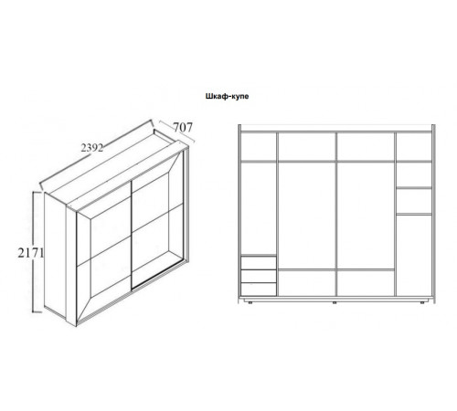 Шкаф-купе Лорен (Loren) LORE-19-13