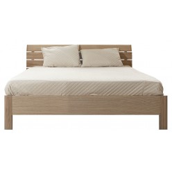 Двуспальная кровать 2-16 "Лайма 6010" БМ661, с решетчатой спинкой (разбеленный дуб)