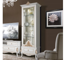 Витрина однодверная в гостиную Стелла (белый золото) Витрина однодверная в гостиную Стелла (белый золото)