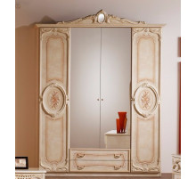 Четырехстворчатый шкаф для одежды Роза (беж)
