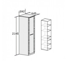 Одностворчатый шкаф с полками для спальни Элана Одностворчатый шкаф с полками для спальни Элана