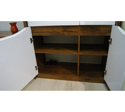 Шкаф-витрина Монако П510.05-1 (дуб саттер/белый глянец)