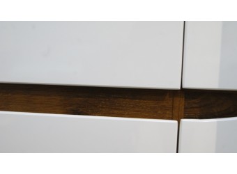 Шкаф для одежды «Монако» П542.01 (дуб саттер/белый глянец)