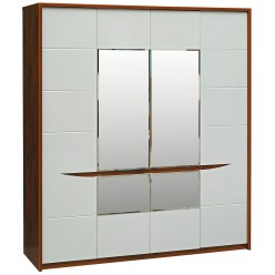 Шкаф для одежды «Монако» П528.01 (дуб саттер/белый глянец)