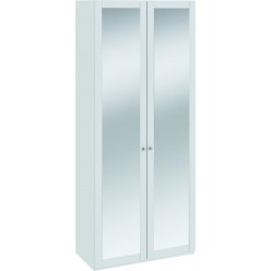 Шкаф для одежды с 2-мя зеркальными дверями «Ривьера» (Белый) СМ 241.22.102