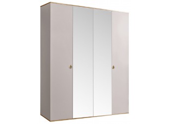 Четырехстворчатый шкаф для одежды с зеркалом Rimini РМШ1/4 (слоновая кость)