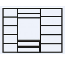 Пятистворчатый шкаф для одежды Венеция ВНШ2/51 (дуб седан)