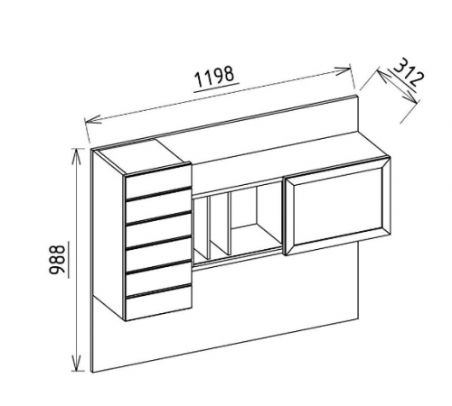 Надставка для письменного стола Мавенна (Mavenna) Надставка для письменного стола Мавенна (Mavenna)