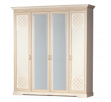 Четырехдверный шкаф Парма 814 кремовый белый Четырехдверный шкаф Парма 814 кремовый белый