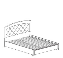 Кровать двуспальная 1600 Парма кремовый белый 805 Кровать двуспальная 1600 Парма кремовый белый 805